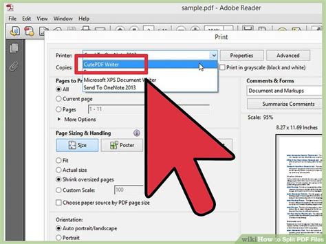 How to split PDFs on Windows 10 into multiple .